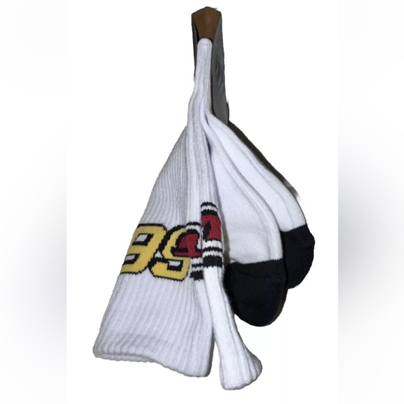 Vans Dusk Downer Crew Socks 1 Pair Men 9.5-13 White w 66 Logo Skate Off The Wall - Picture 7 of 12